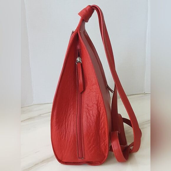 CASA LOPEZ The Cartera Minna Orange Genuine Leather Sling Backpack main image 15